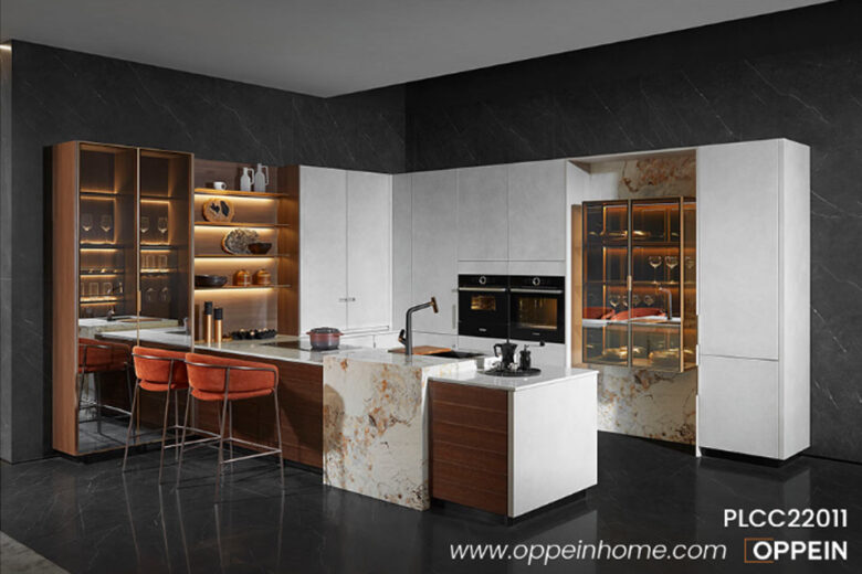 Light Luxury Customized Kitchen Cupboard for Sale LEYAH Oppein Malaysia